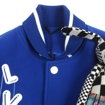  Louis Vuitton Hkl80emjy Puppet Baseball Blouson Sleeve Leather Stajan Blue