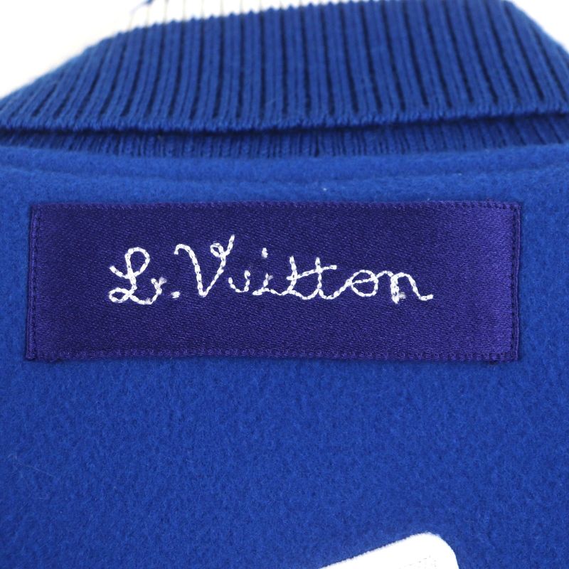  Louis Vuitton Hkl80emjy Puppet Baseball Blouson Sleeve Leather Stajan Blue