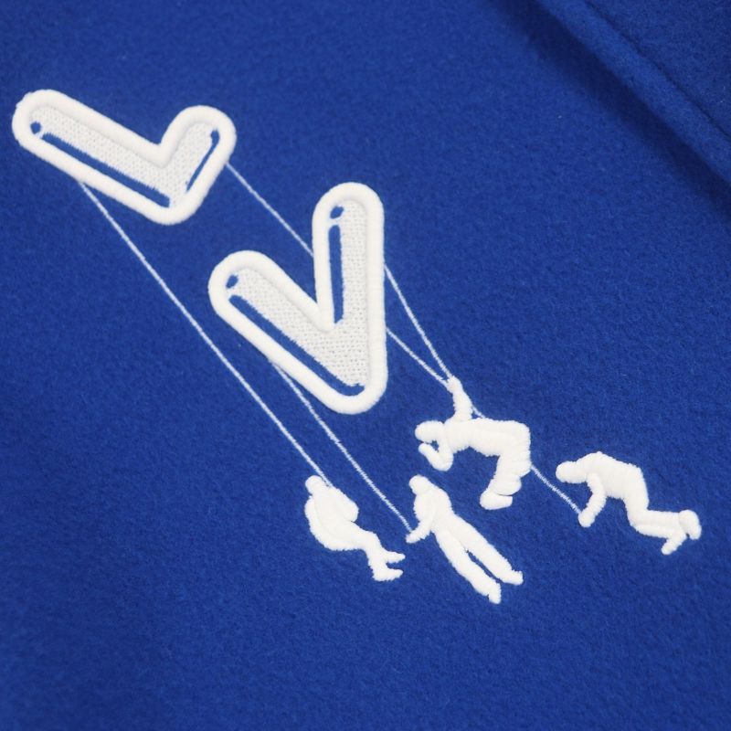  Louis Vuitton Hkl80emjy Puppet Baseball Blouson Sleeve Leather Stajan Blue