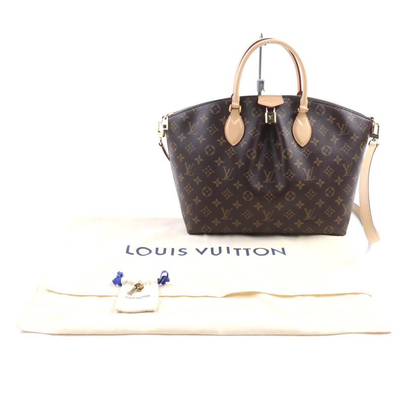 Louis Vuitton M45987 Monogram Boesi NM MM Logo 2-way Leather Shoulder Handbag