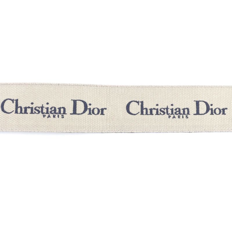 Christian DIOR B0001cbte Canvas Logo Embroidery Leather Combi Belt Storage