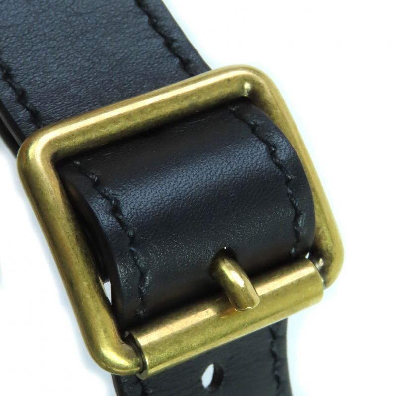 Christian DIOR B0001cbte Canvas Logo Embroidery Leather Combi Belt Storage