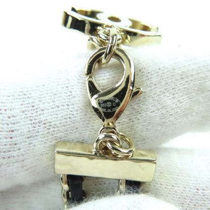 CHANEL B23C Rhinestone Coco Mark Star Choker Black Gold With Box And Storage