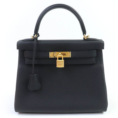 Hermes Kelly 28 Togo Mach Togo Old Hardware Internal Stitching Handbag Black