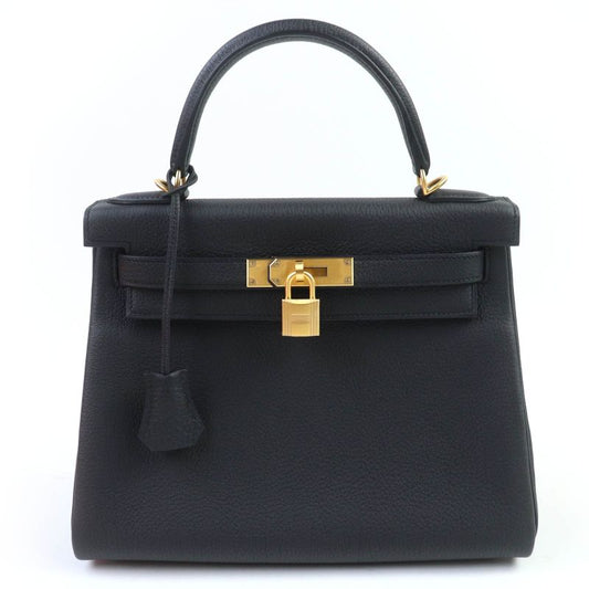 Hermes Kelly 28 Togo Mach Togo Old Hardware Internal Stitching Handbag Black