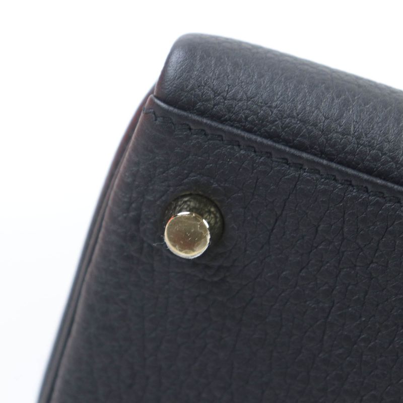 Hermes Kelly 28 Togo Mach Togo Old Hardware Internal Stitching Handbag Black