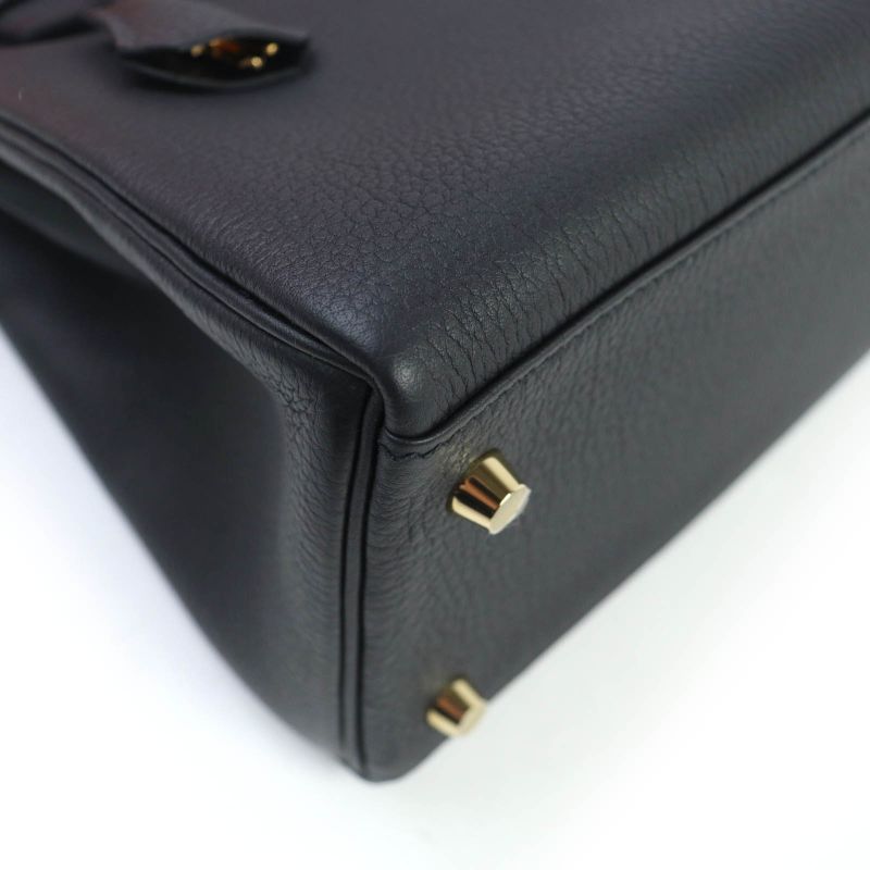 Hermes Kelly 28 Togo Mach Togo Old Hardware Internal Stitching Handbag Black