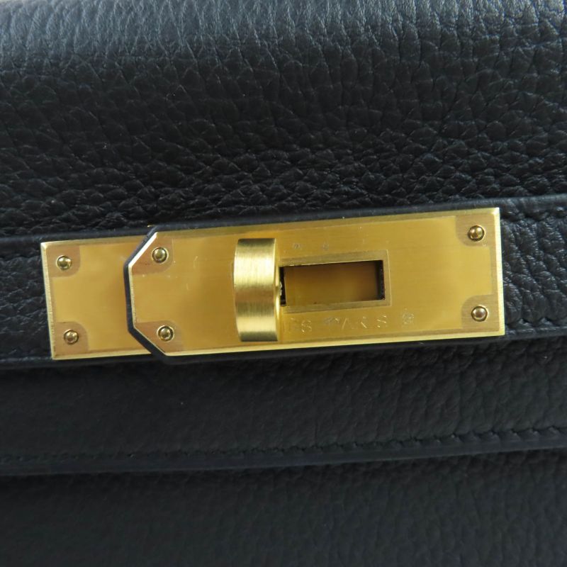 Hermes Kelly 28 Togo Mach Togo Old Hardware Internal Stitching Handbag Black