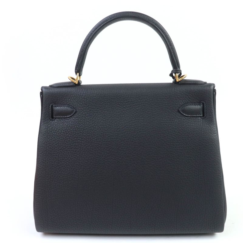 Hermes Kelly 28 Togo Mach Togo Old Hardware Internal Stitching Handbag Black