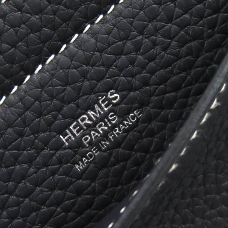 Hermes 082201ca Cabas Serie 31cm (12.20in) Taurillon Clemence New Blue Jean