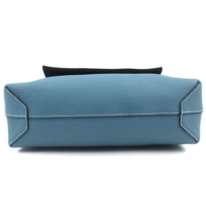 Hermes 082201ca Cabas Serie 31cm (12.20in) Taurillon Clemence New Blue Jean