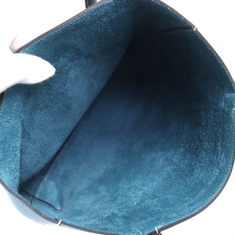 Hermes 082201ca Cabas Serie 31cm (12.20in) Taurillon Clemence New Blue Jean