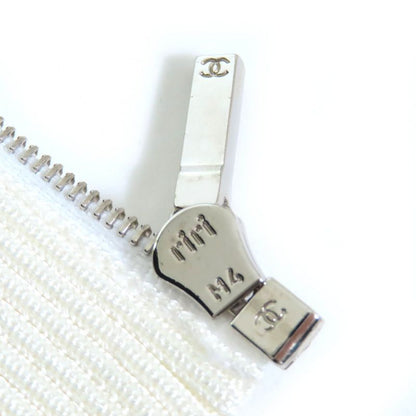 CHANEL 2023 P74166 Coco Mark Logo NO.5 Patch Sequin Embellished Blouson White