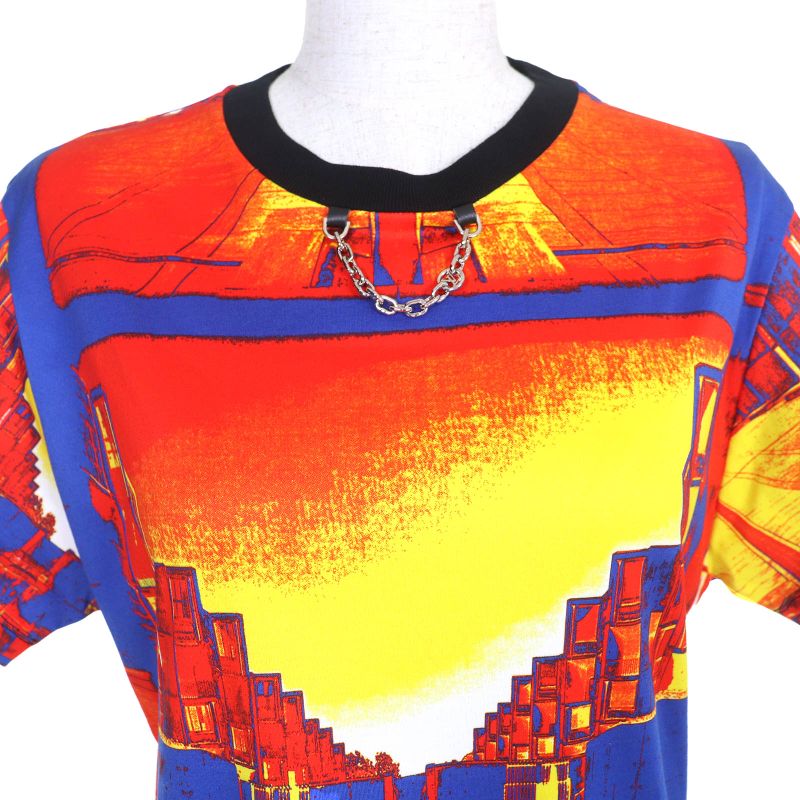 Louis Vuitton 23SS 100% Cotton City Print LV Chain Crew Neck Short Sleeve