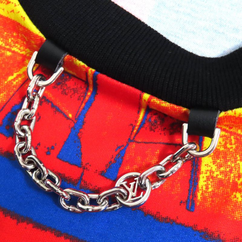 Louis Vuitton 23SS 100% Cotton City Print LV Chain Crew Neck Short Sleeve