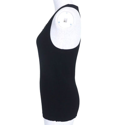 Louis Vuitton 22SS LV Chain Crewneck Ribbed Knit Tank Top Black S Made In Italy