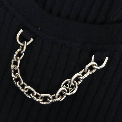 Louis Vuitton 22SS LV Chain Crewneck Ribbed Knit Tank Top Black S Made In Italy