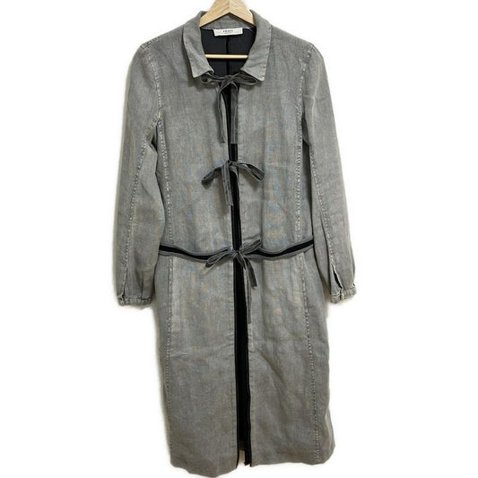 Prada Coat Size 38 S Women - Gray And Black Long Sleeves / Linen / Fall / Spring