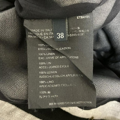 Prada Coat Size 38 S Women - Gray And Black Long Sleeves / Linen / Fall / Spring