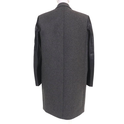 Celine 28c302914 100% Wool Phoebe Philo Sleeve Lamb Leather Switched Crombie