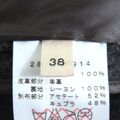 Celine 28c302914 100% Wool Phoebe Philo Sleeve Lamb Leather Switched Crombie