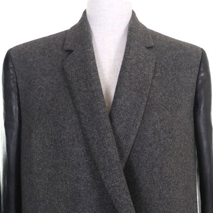 Celine 28c302914 100% Wool Phoebe Philo Sleeve Lamb Leather Switched Crombie