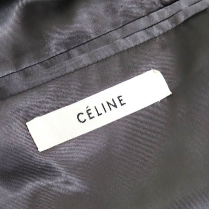 Celine 28c302914 100% Wool Phoebe Philo Sleeve Lamb Leather Switched Crombie