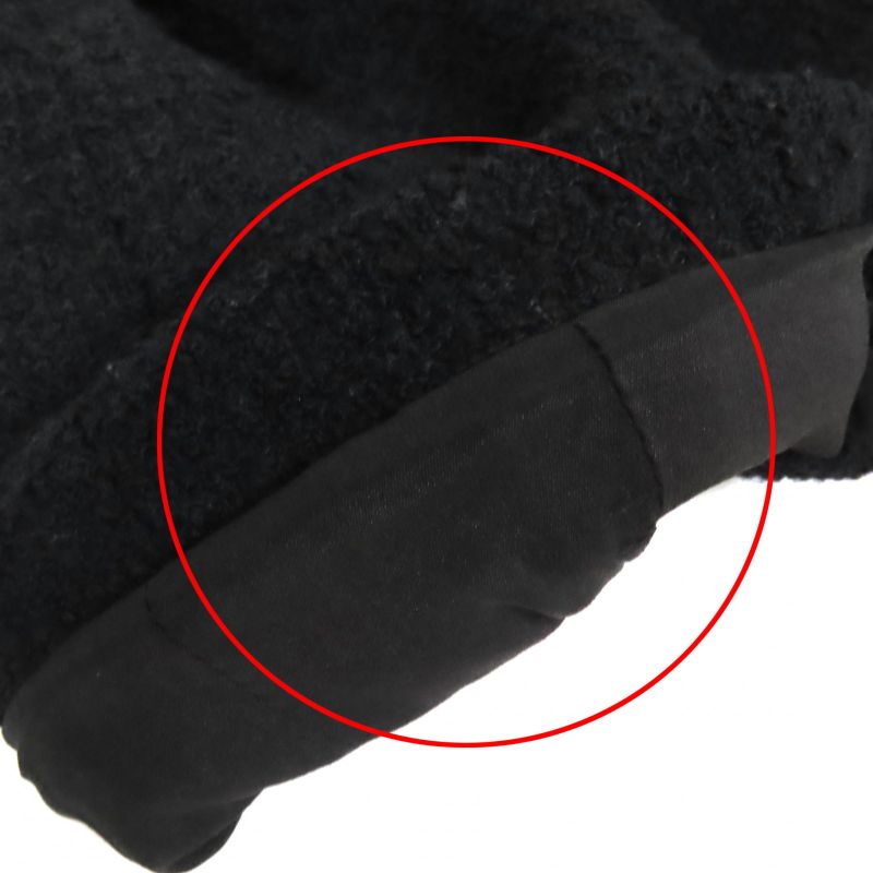 CHANEL Vintage 96A P08101 Wool Tweed Short Jacket With Coco Mark Button Belt