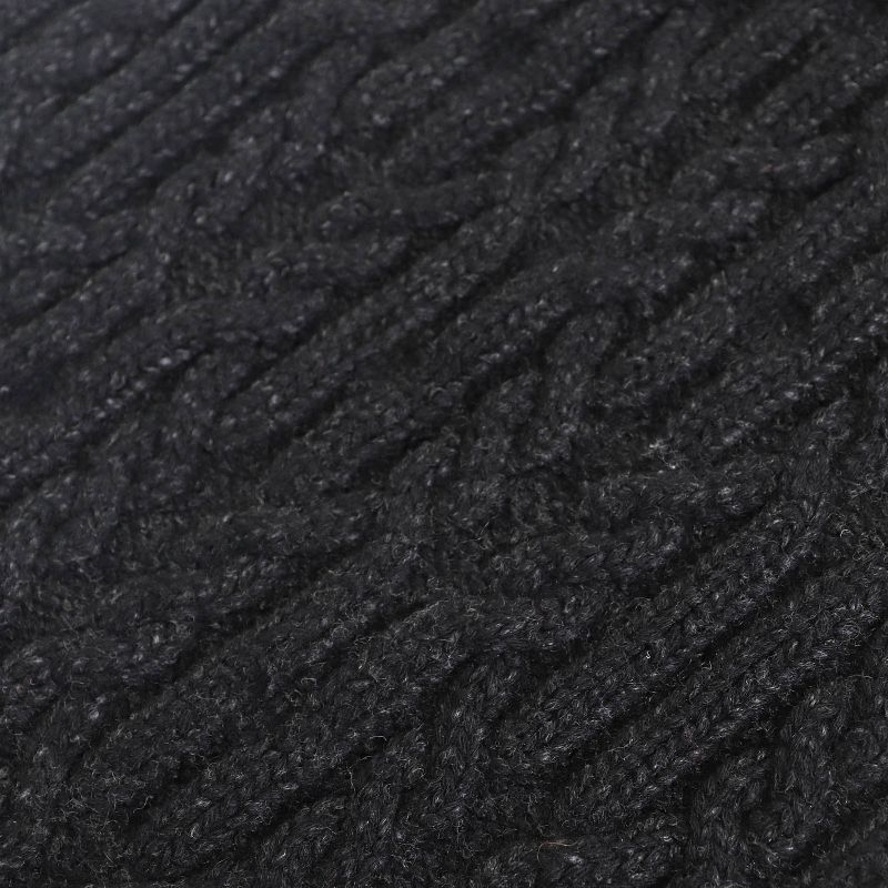 Hermes Wool Cashmere Silk Knit Snood Neck Warmer Collar Wrap Dark Gray Made In