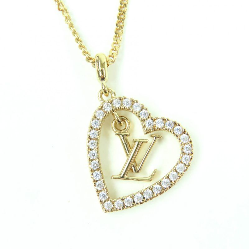 Louis Vuitton 2024 M02389 Necklace - My LV Heart Rhinestone Gold With Box And