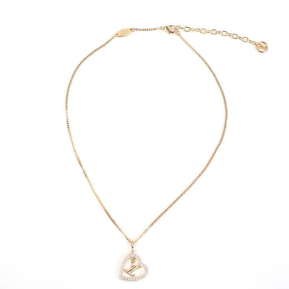 Louis Vuitton 2024 M02389 Necklace - My LV Heart Rhinestone Gold With Box And