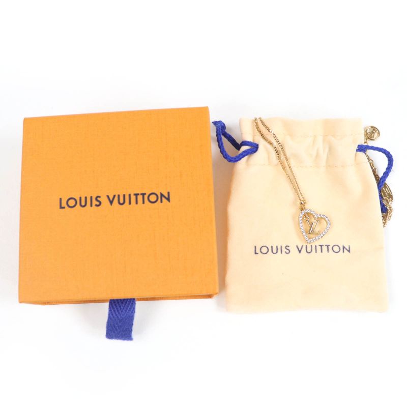 Louis Vuitton 2024 M02389 Necklace - My LV Heart Rhinestone Gold With Box And