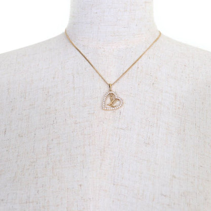 Louis Vuitton 2024 M02389 Necklace - My LV Heart Rhinestone Gold With Box And