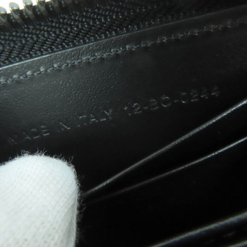 DIOR 2esbc316flg Zip Coin Case Gravity Leather Coin Case Black With Box And