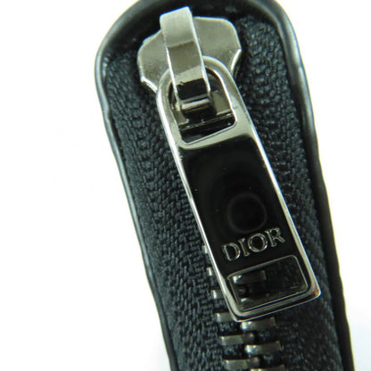 DIOR 2esbc316flg Zip Coin Case Gravity Leather Coin Case Black With Box And