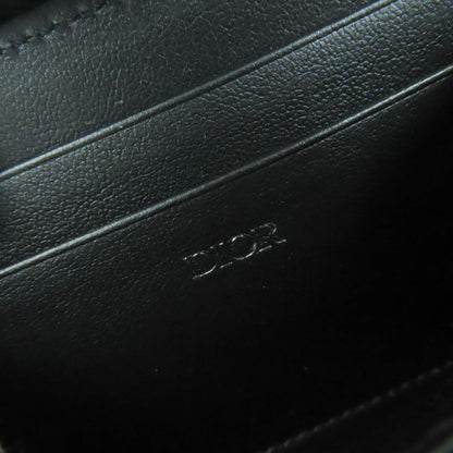 DIOR 2esbc316flg Zip Coin Case Gravity Leather Coin Case Black With Box And