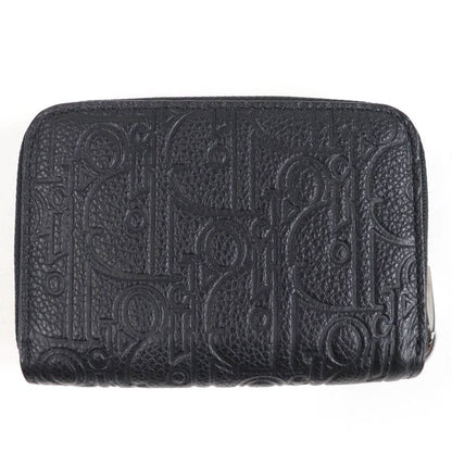 DIOR 2esbc316flg Zip Coin Case Gravity Leather Coin Case Black With Box And