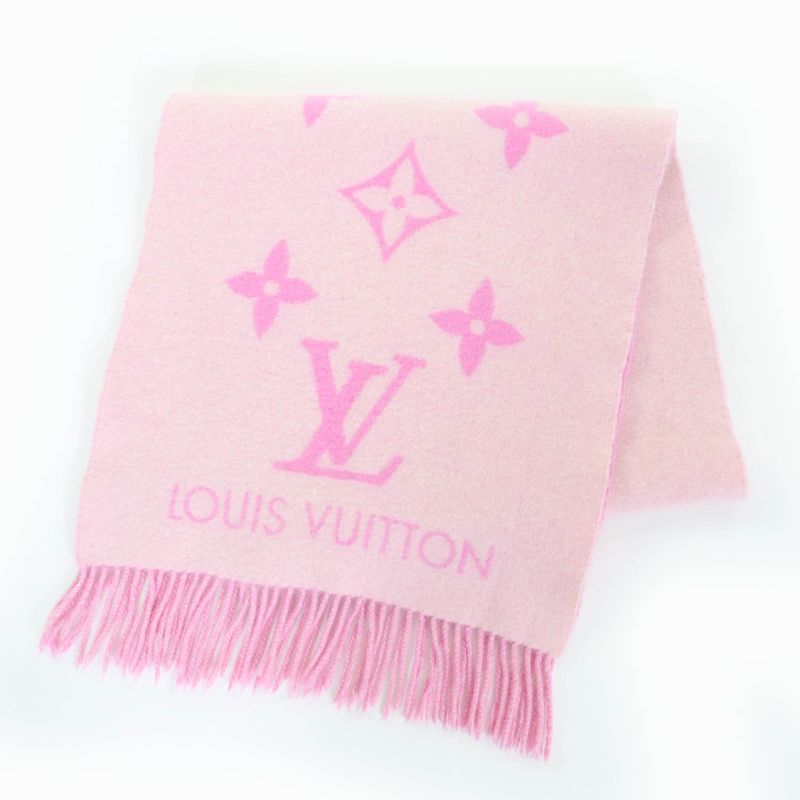 Louis Vuitton M76066 Echarpe Reykjavik 100% Cashmere Scarf With LV Logo Fringe