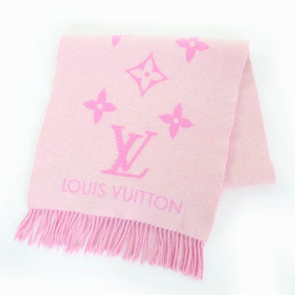 Louis Vuitton M76066 Echarpe Reykjavik 100% Cashmere Scarf With LV Logo Fringe
