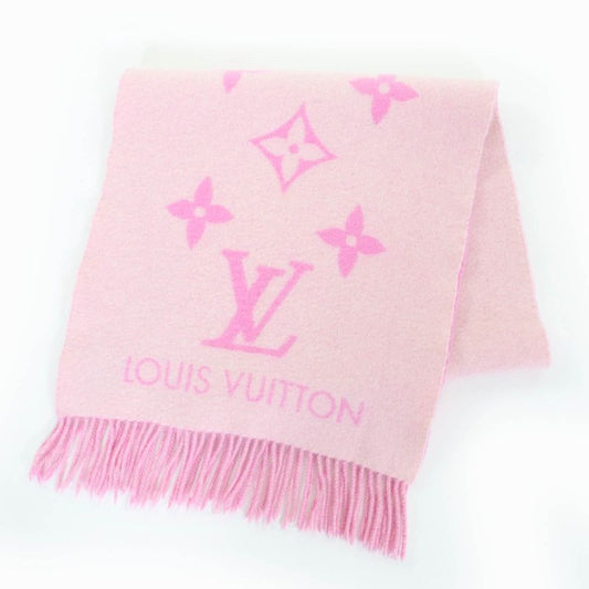Louis Vuitton M76066 Echarpe Reykjavik 100% Cashmere Scarf With LV Logo Fringe