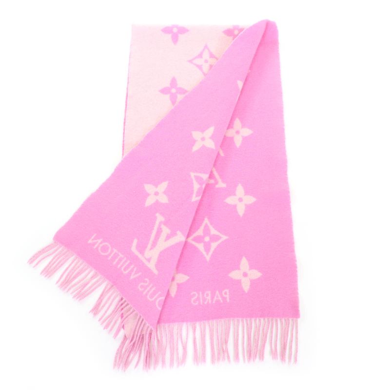 Louis Vuitton M76066 Echarpe Reykjavik 100% Cashmere Scarf With LV Logo Fringe