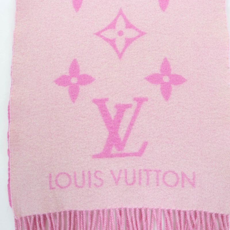 Louis Vuitton M76066 Echarpe Reykjavik 100% Cashmere Scarf With LV Logo Fringe