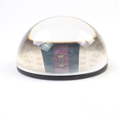 Gucci Glass Horsebit Sherry Line Interlocking G Paperweight Clear With Box Made
