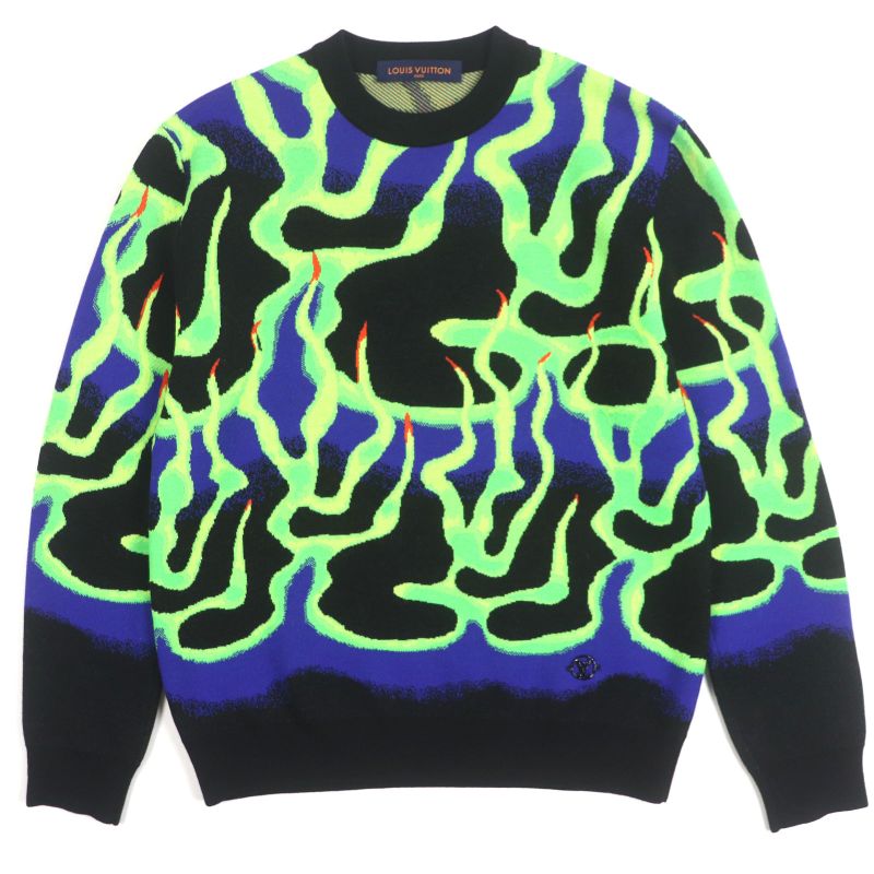 Louis Vuitton 22AW Hnn11w 100% Wool Crew Neck Pullover Knit Sweater With