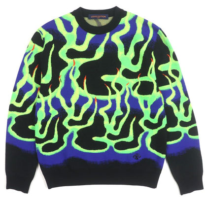 Louis Vuitton 22AW Hnn11w 100% Wool Crew Neck Pullover Knit Sweater With