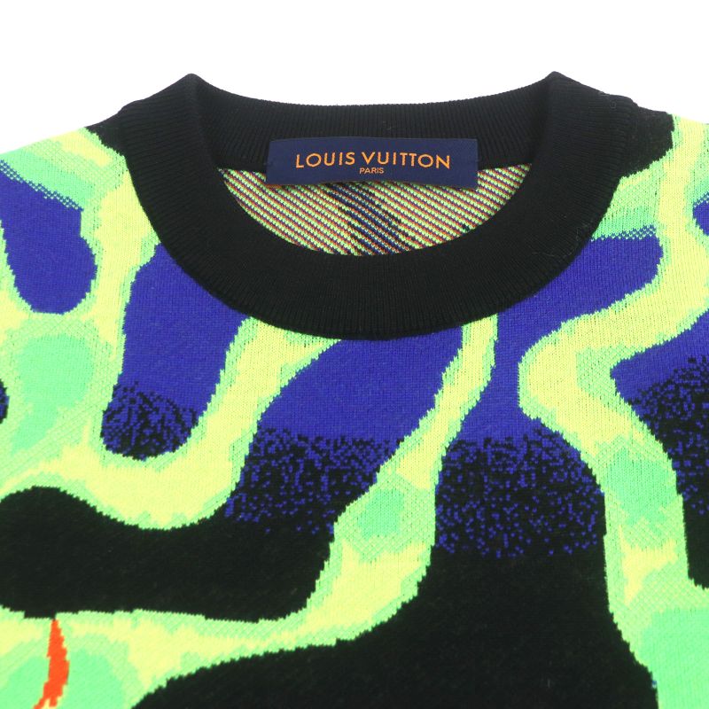 Louis Vuitton 22AW Hnn11w 100% Wool Crew Neck Pullover Knit Sweater With