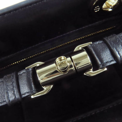 Christian DIOR Canage Lady 95.22 Mini Lambskin 2WAY Handbag Shoulder Bag Black