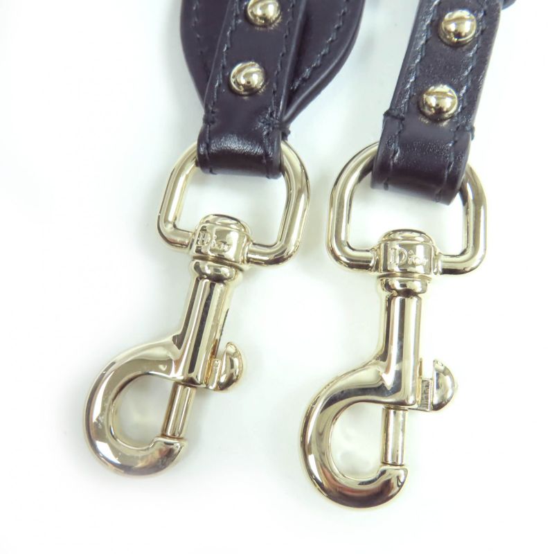 Christian DIOR Canage Lady 95.22 Mini Lambskin 2WAY Handbag Shoulder Bag Black