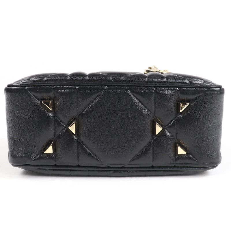 Christian DIOR Canage Lady 95.22 Mini Lambskin 2WAY Handbag Shoulder Bag Black