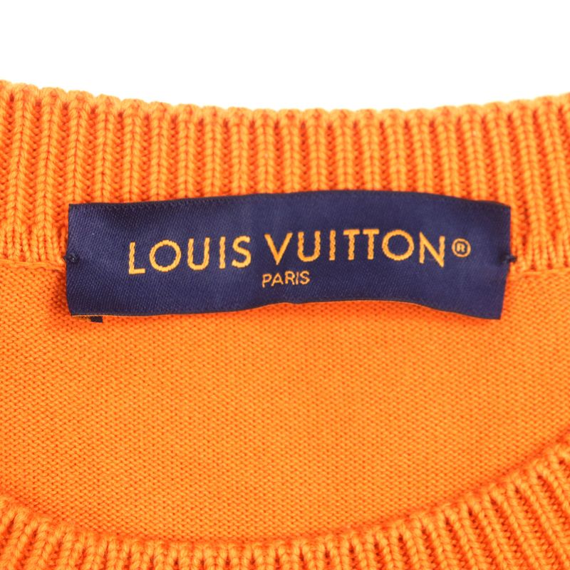  Louis Vuitton 23AW 100% Cotton Signature Logo Embroidery Crewneck Short
